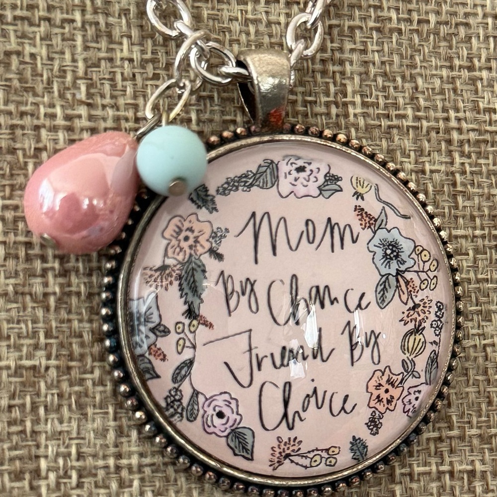 Plunder Pink and Blue Pendant Necklace